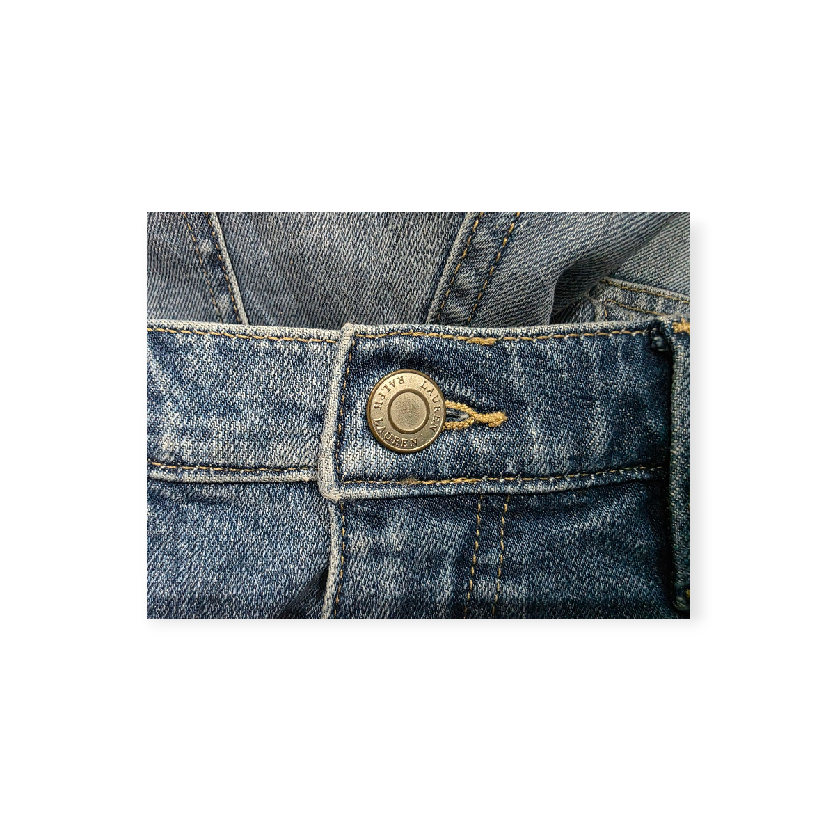 Short Ralph Lauren De Mezclilla Talla 2 Azul