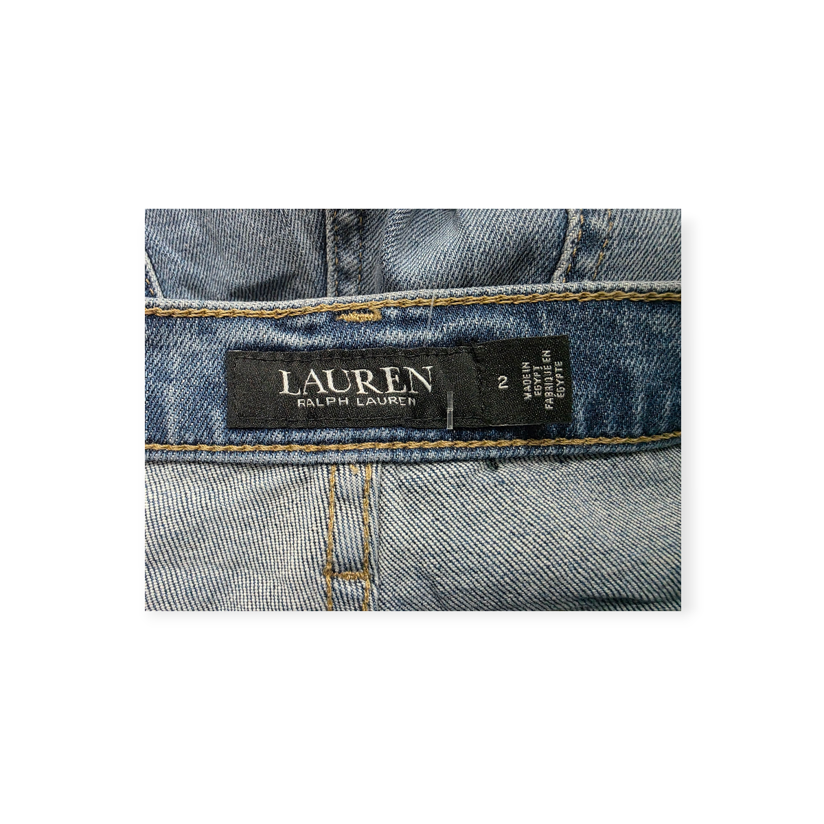 Short Ralph Lauren De Mezclilla Talla 2 Azul