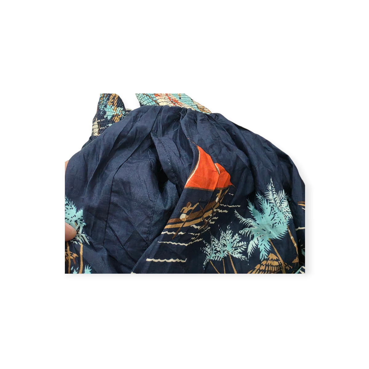 Falda Tommy Hilfiger Xchico Xs Azul Marino Con Palmera