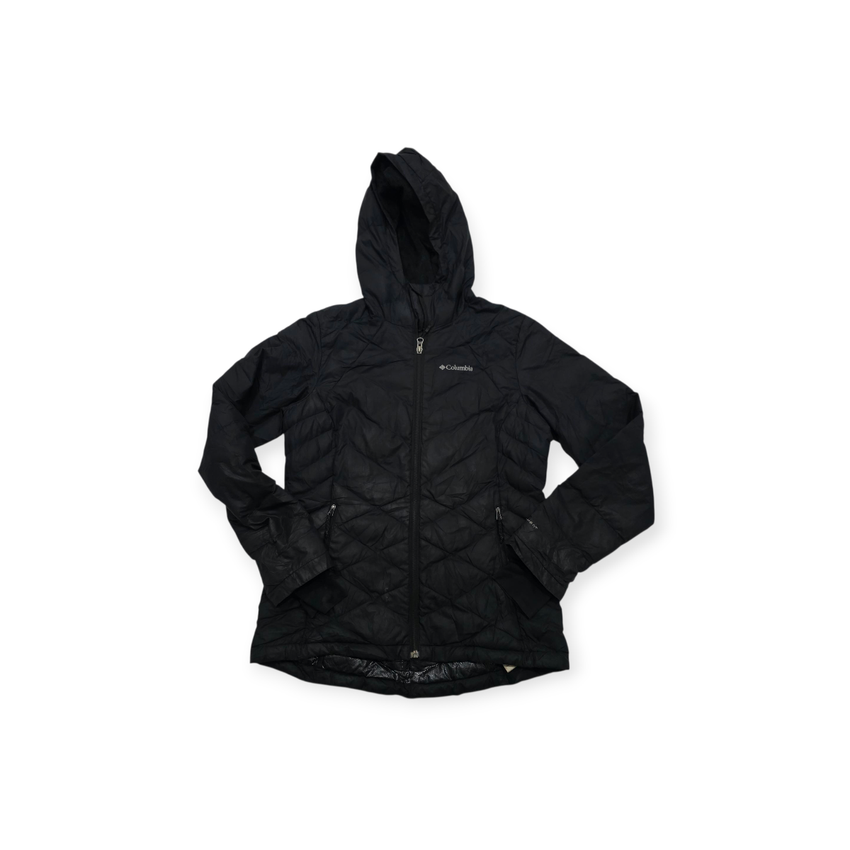 Columbia Omni-heat Chamarra Acolchada Negra Capucha Talla S