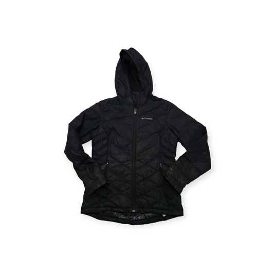 Columbia Omni-heat Chamarra Acolchada Negra Capucha Talla S