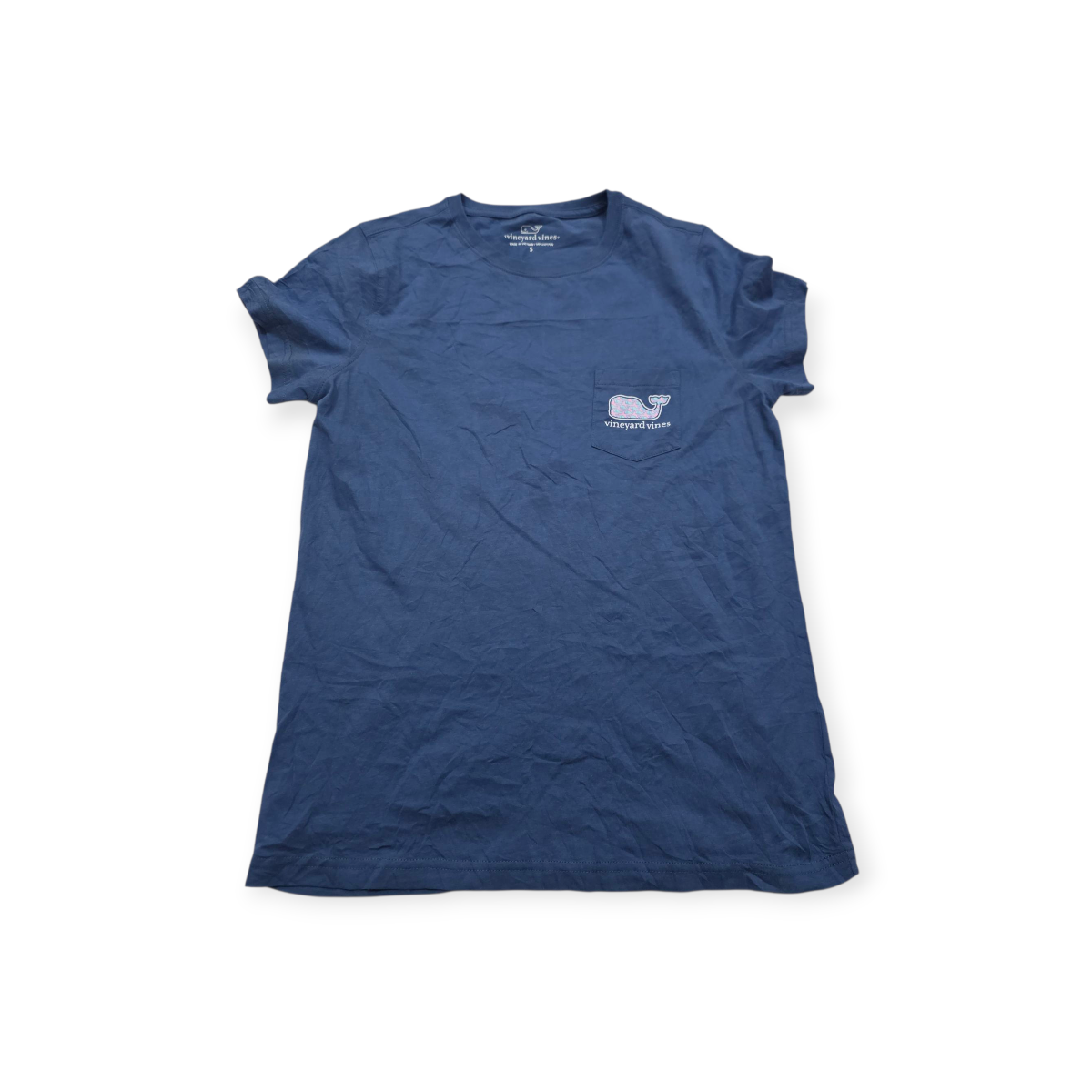 Playera Vineyard Vines Chicos Azul Acero D Mujer Manga Corta