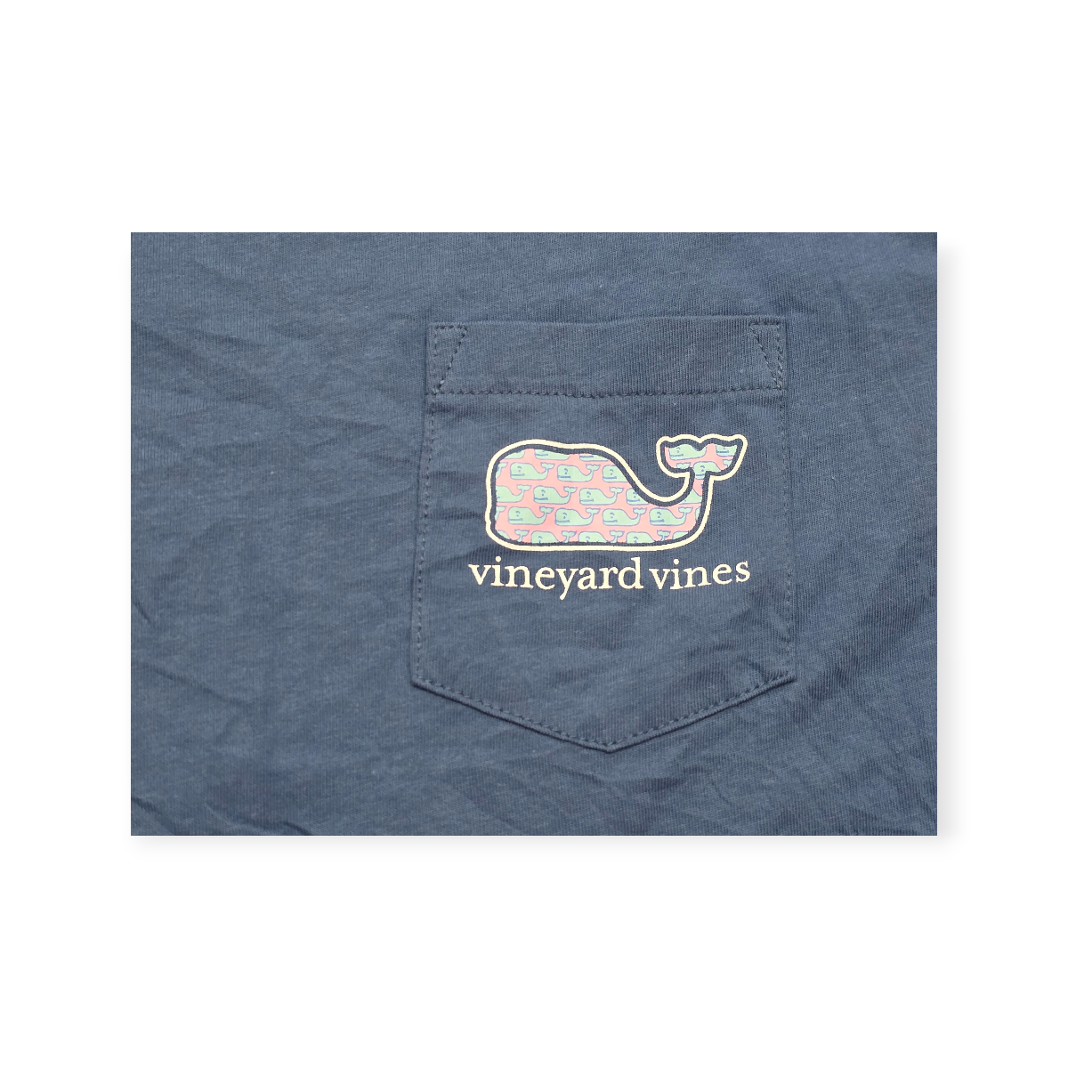Playera Vineyard Vines Chicos Azul Acero D Mujer Manga Corta