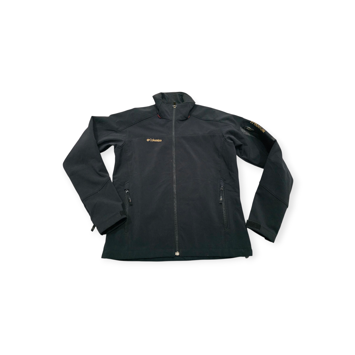 Columbia Titanium Softshell Negra Impermeable Chica