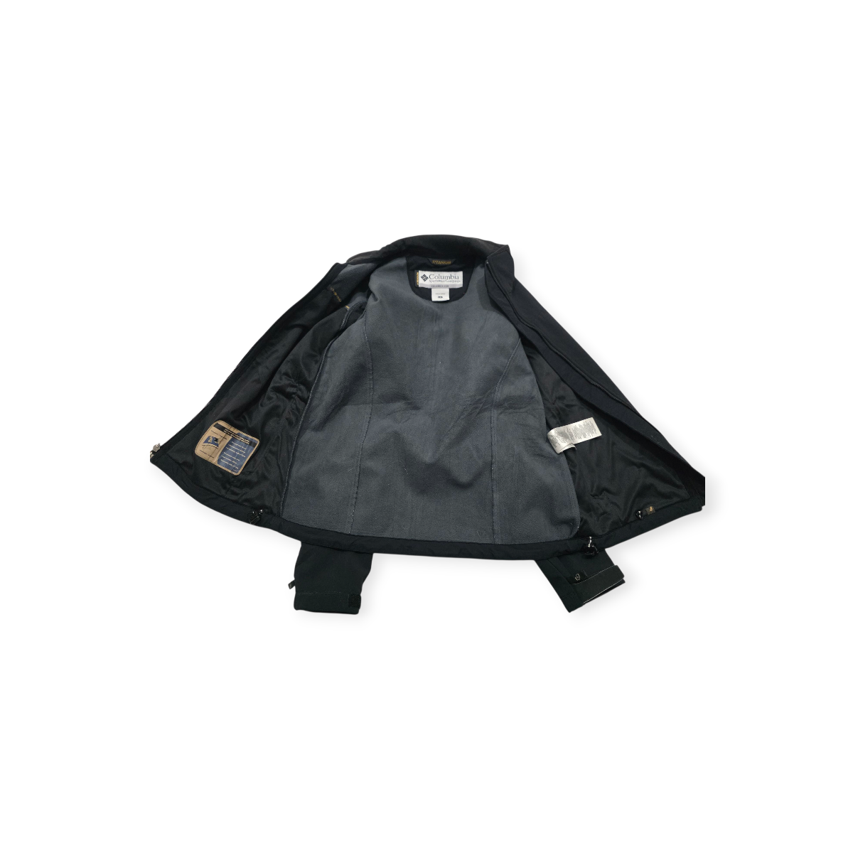 Columbia Titanium Softshell Negra Impermeable Chica