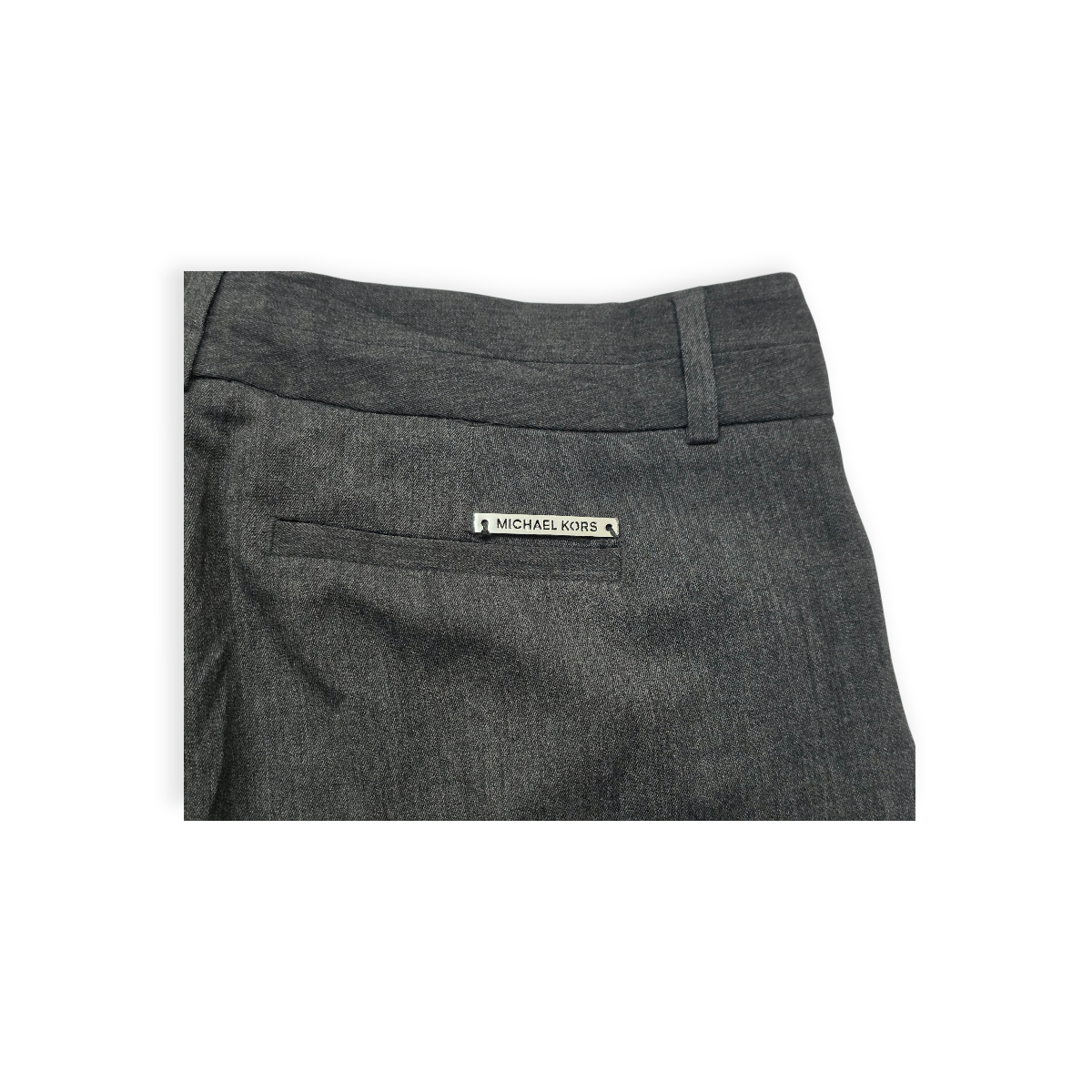 Pantalon De Vestir Michael Kors Talla 10 Gris Corte Relajado