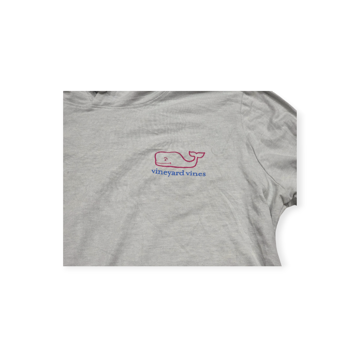 Playera Con Gorro Vineyard Vines Edgartown Gris Claro Mujer