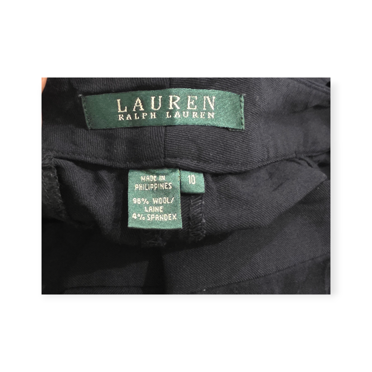 Pantalon Ralph Lauren Color Negro De Lana De Mujer Talla 10