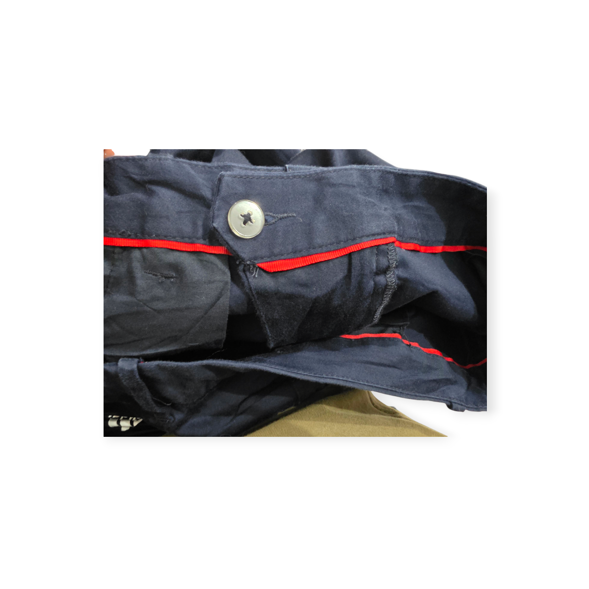 Pantalon Tommy Hilfiger De Vestir Azul Marino Talla 8 Mujer