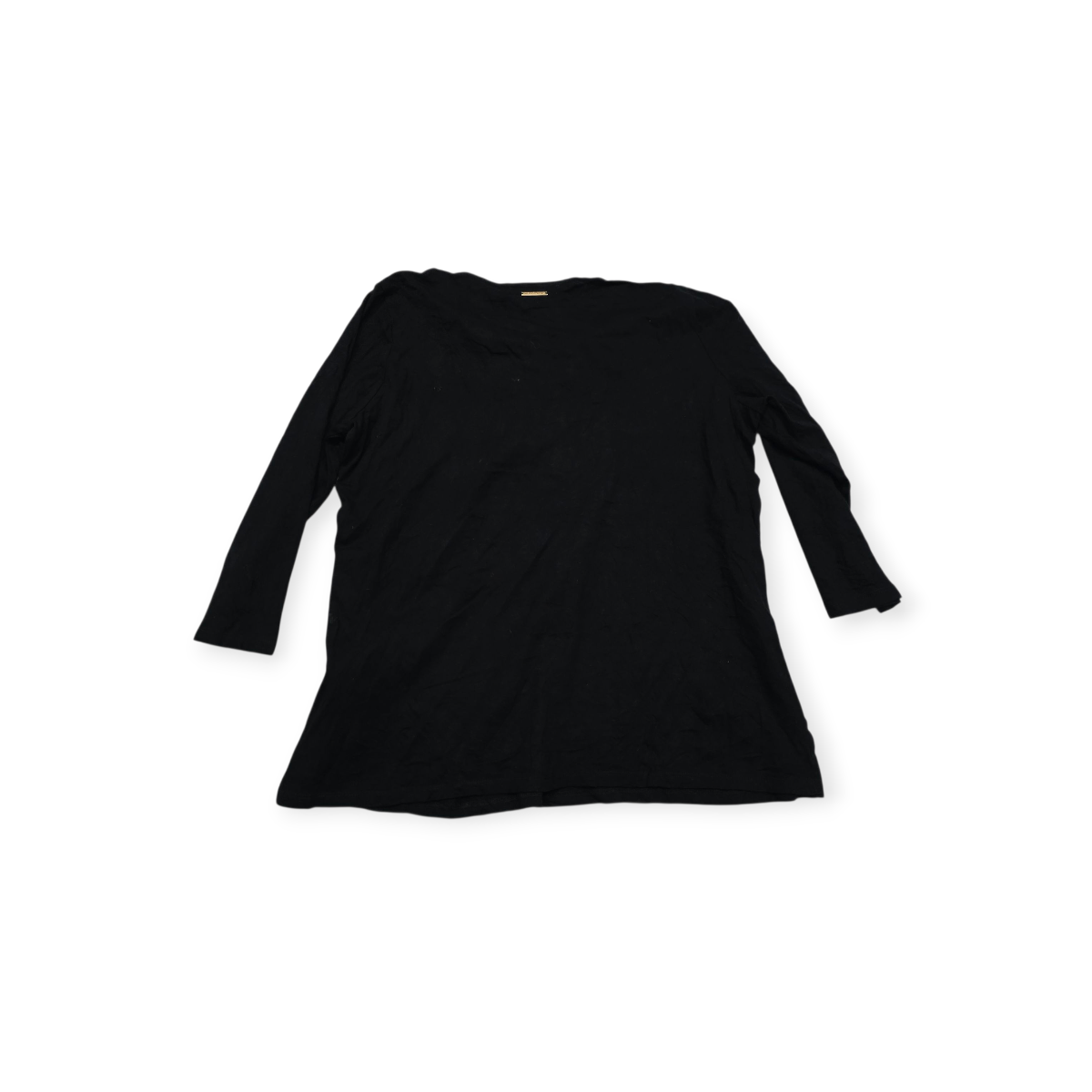 Blusa Michael Kors Negro Manga Larga Escote Con Cordones
