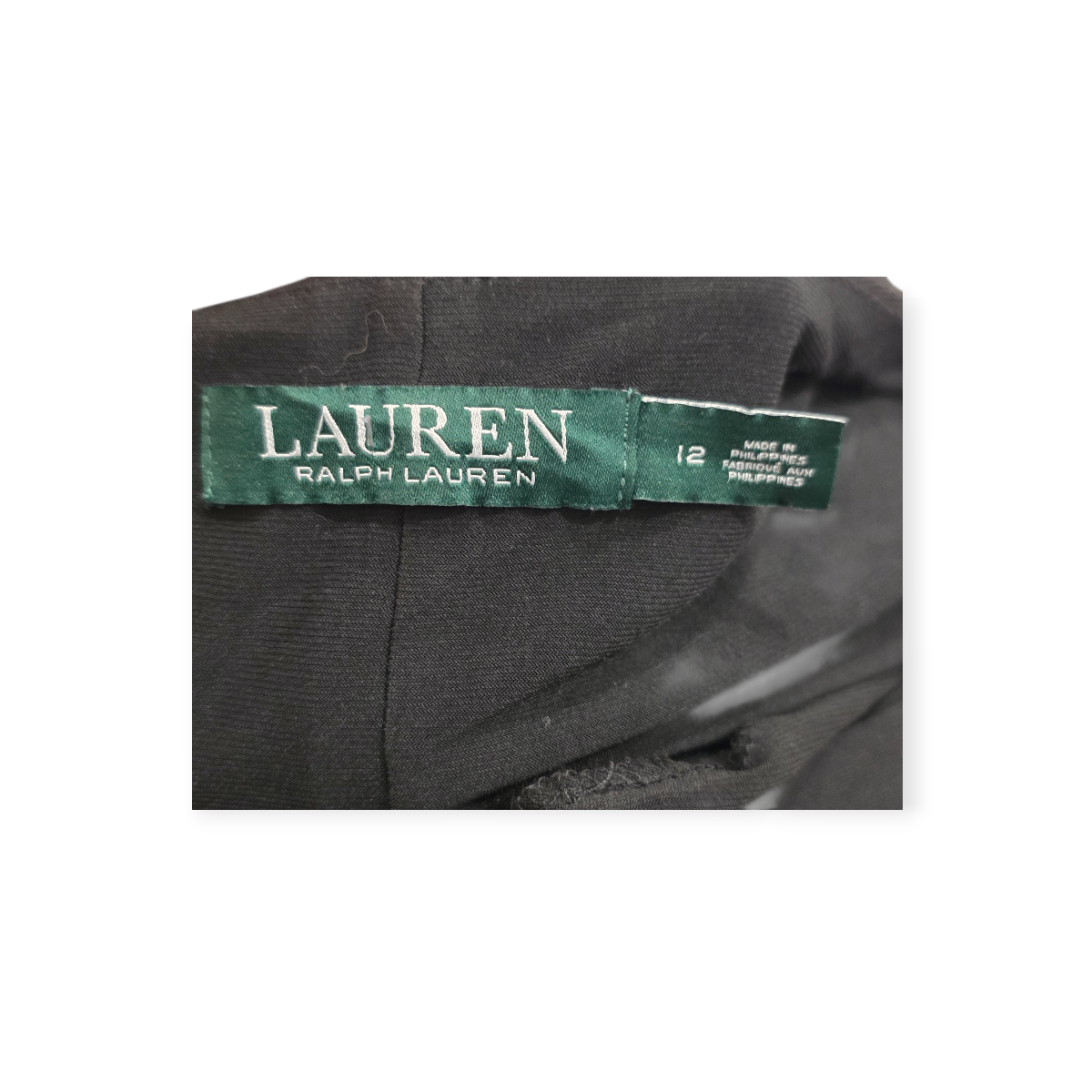 Vestido Ralph Lauren De Mujer Talla 12 Negro Manga Corta