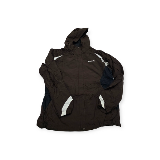 Chamarra Columbia Tecnología Impermeable Afelpada,cafe Mujer