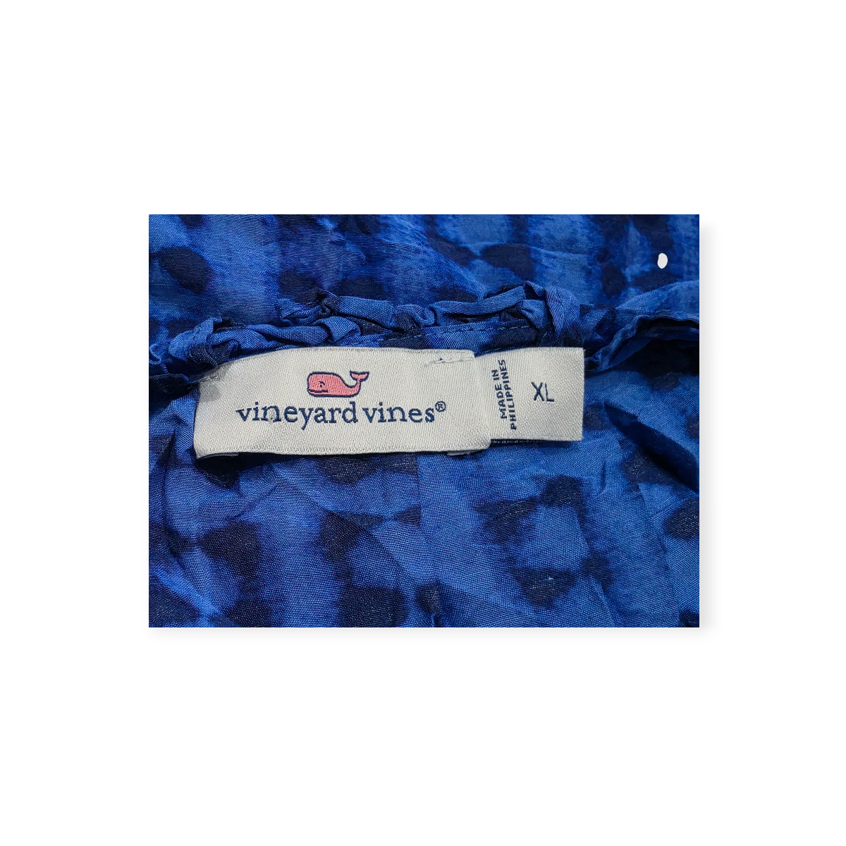 Blusa Vineyard Vines Xl Azul Sin Mangas De Rayon Con Seda