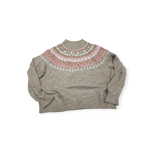 Sueter Tommy Hilfiger Xgrande Xl Cafe Claro Con Rosa Mujer