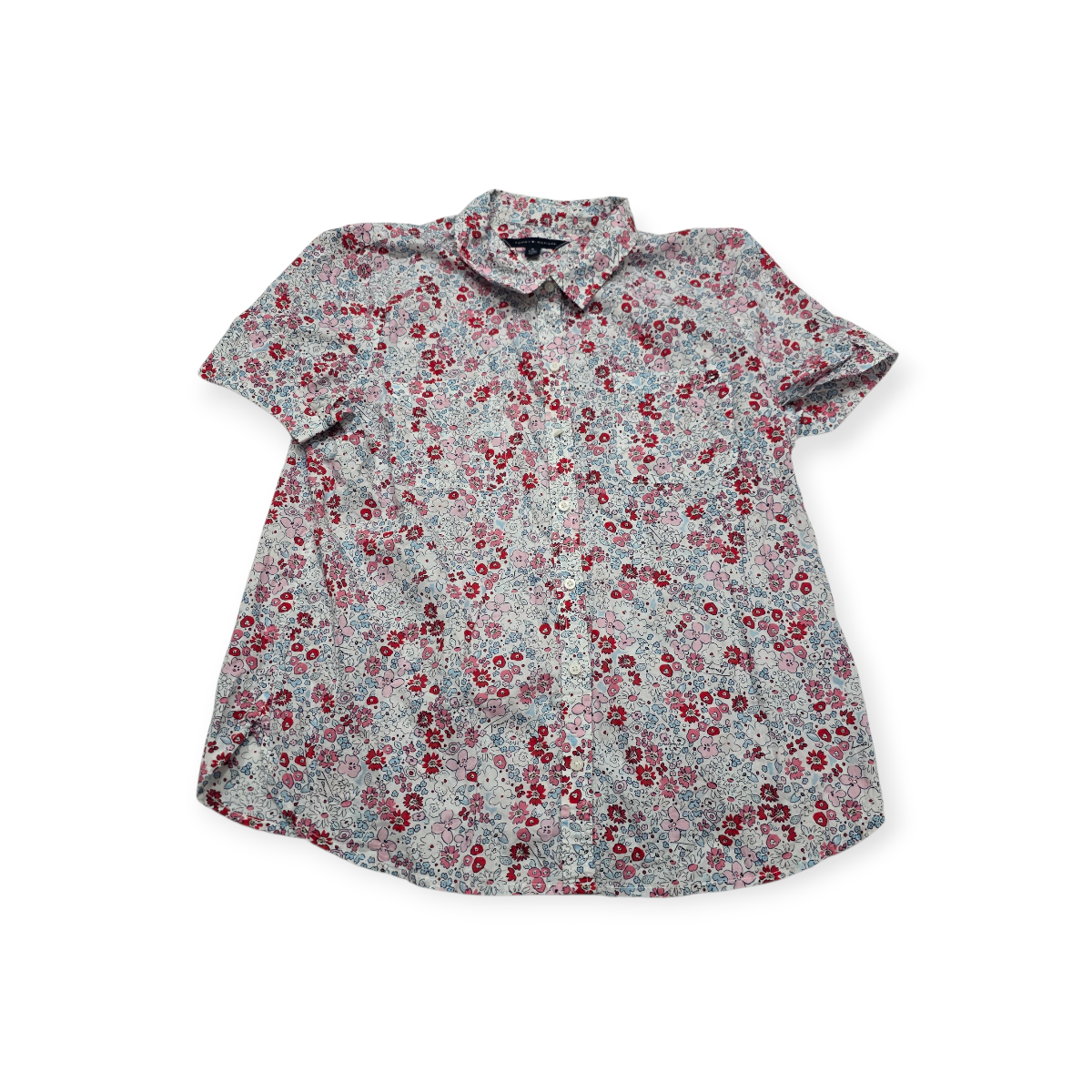 Camisa Tommy Hilfiger Xgrande Manga Corta Floreada De Mujer