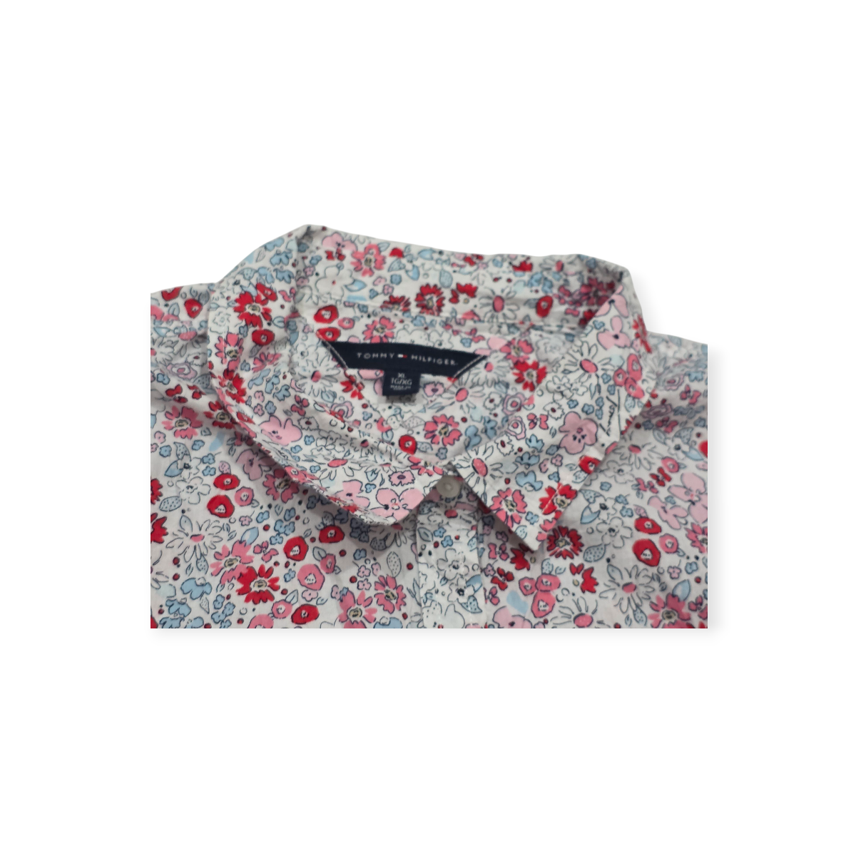 Camisa Tommy Hilfiger Xgrande Manga Corta Floreada De Mujer