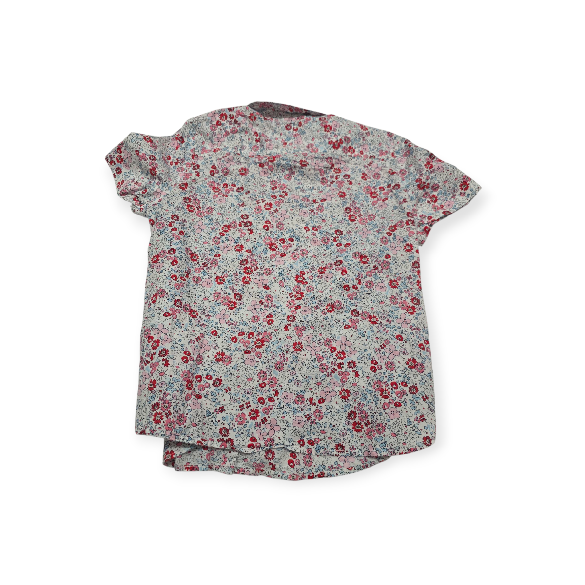 Camisa Tommy Hilfiger Xgrande Manga Corta Floreada De Mujer