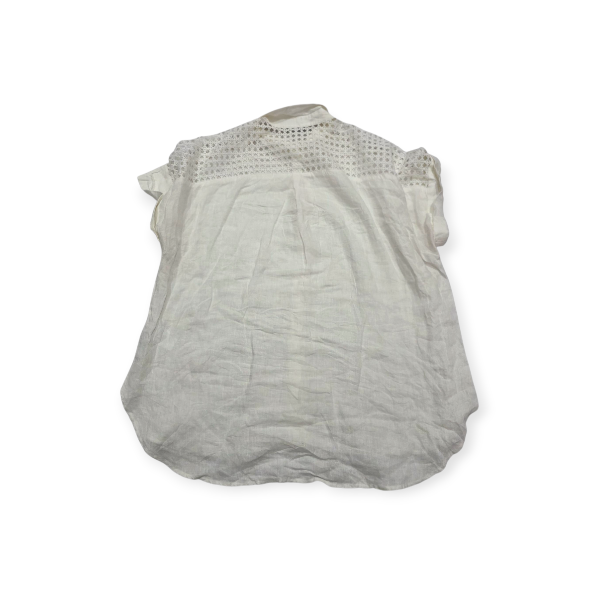 Camisa Ralph Lauren De Lino Xgrande Xl Blanco De Mujer