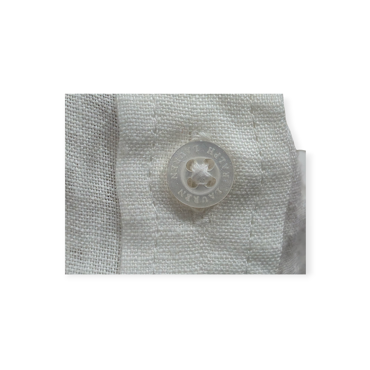 Camisa Ralph Lauren De Lino Xgrande Xl Blanco De Mujer