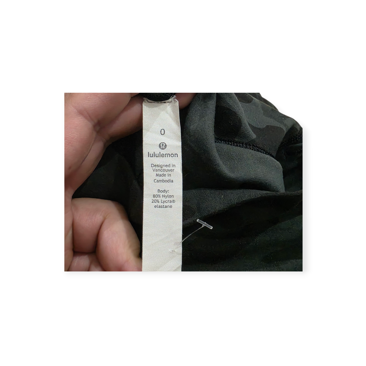 Legging Lululemon Print Camuflaje Verde/negro Talla 0 Mujer