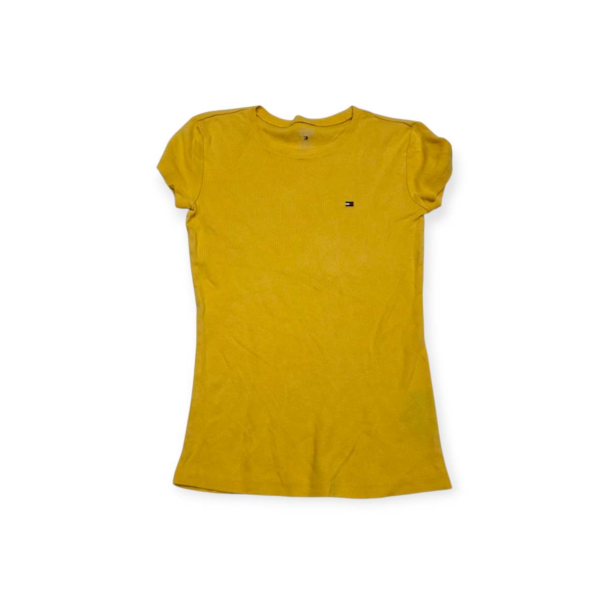 Playera Tommy Hilfiger Xchico Xs Amarilla Manga Corta