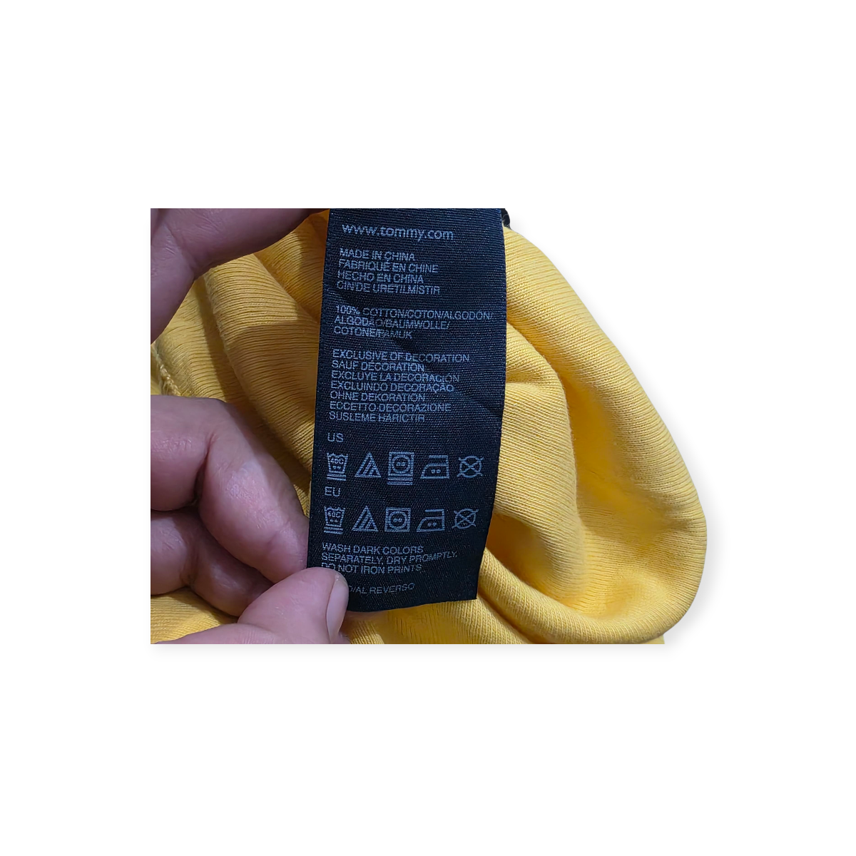 Playera Tommy Hilfiger Xchico Xs Amarilla Manga Corta