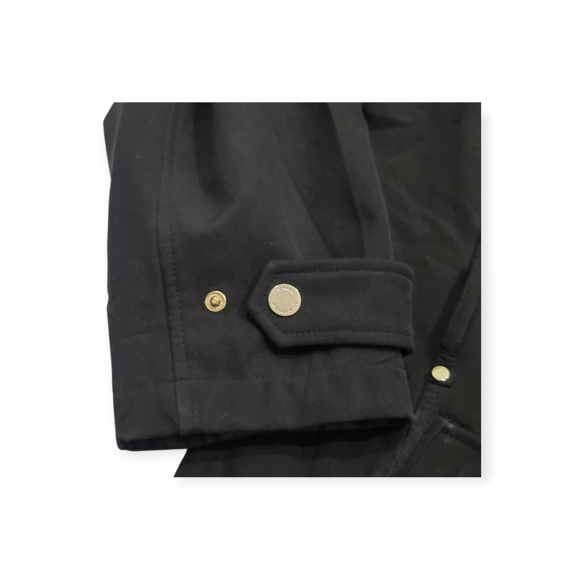 Chamarra Gorro Cazadora Michael Kors Negro Detalles Dorados