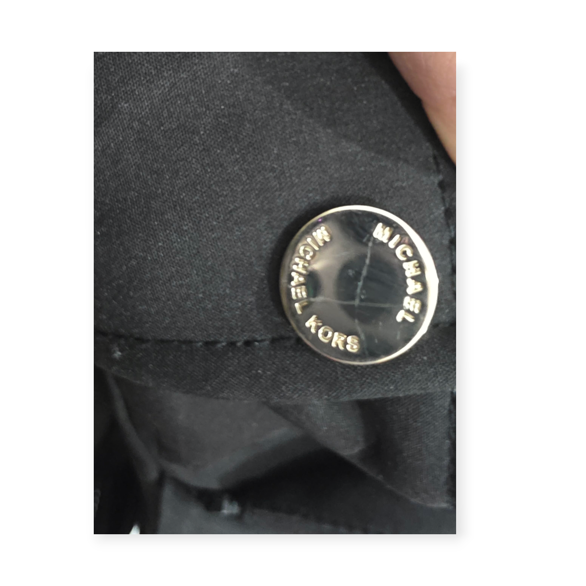 Chamarra Gorro Cazadora Michael Kors Negro Detalles Dorados