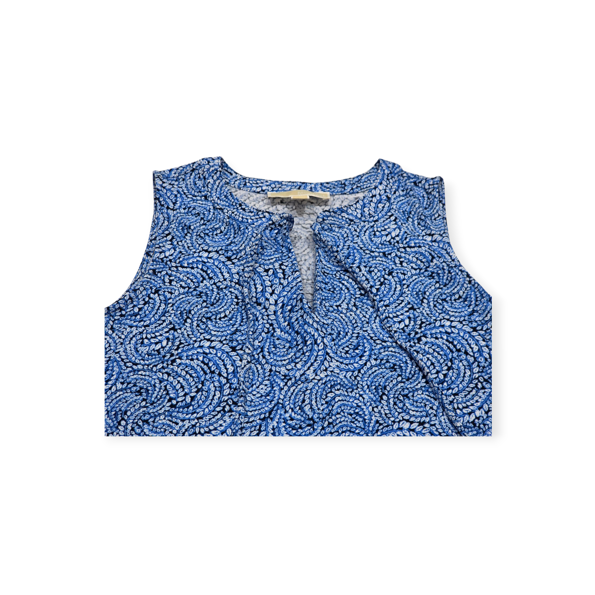 Vestido Michael Kors De Mujer Azul Con Figuras Sin Mangas