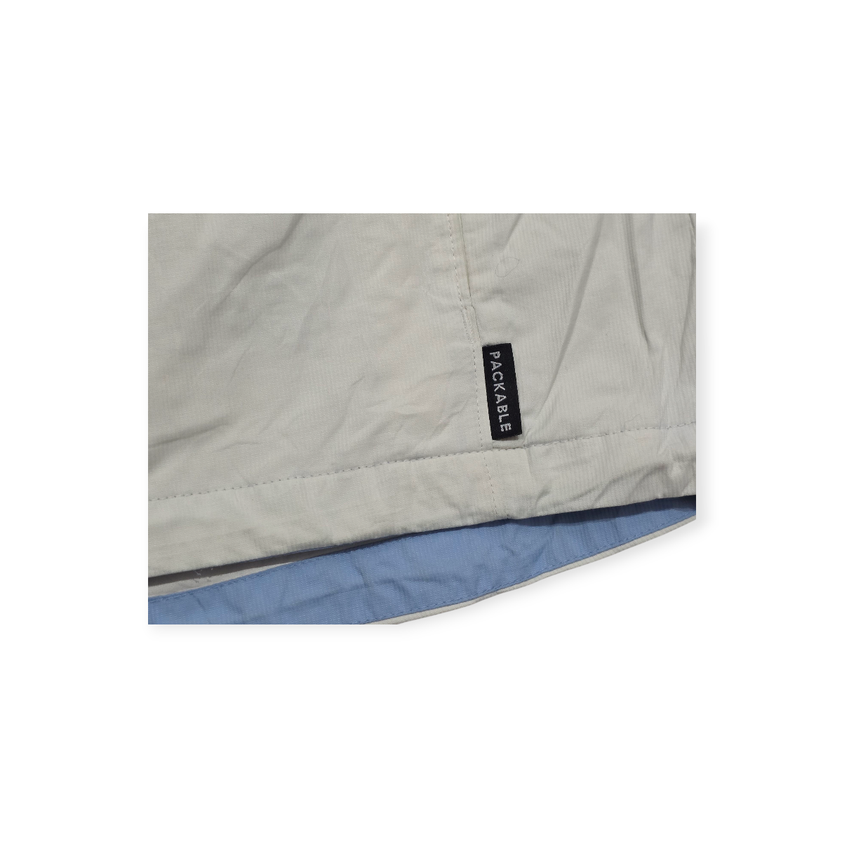 Chamarra Columbia Impermeable Packable De Mujer Azul/blanco