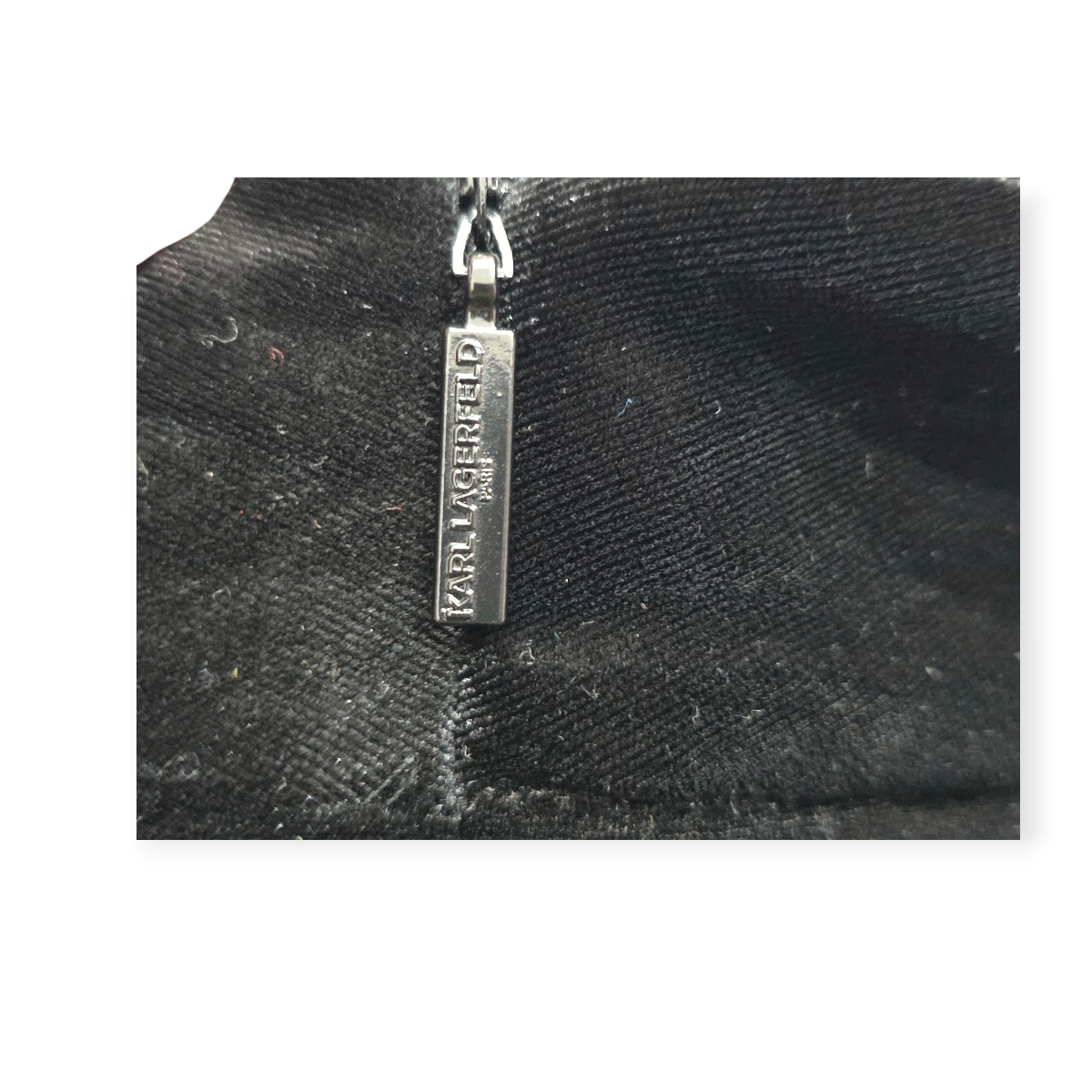 Blusa Karl Lagerfeld De Terciopelo Negra De Mujer Mediana M