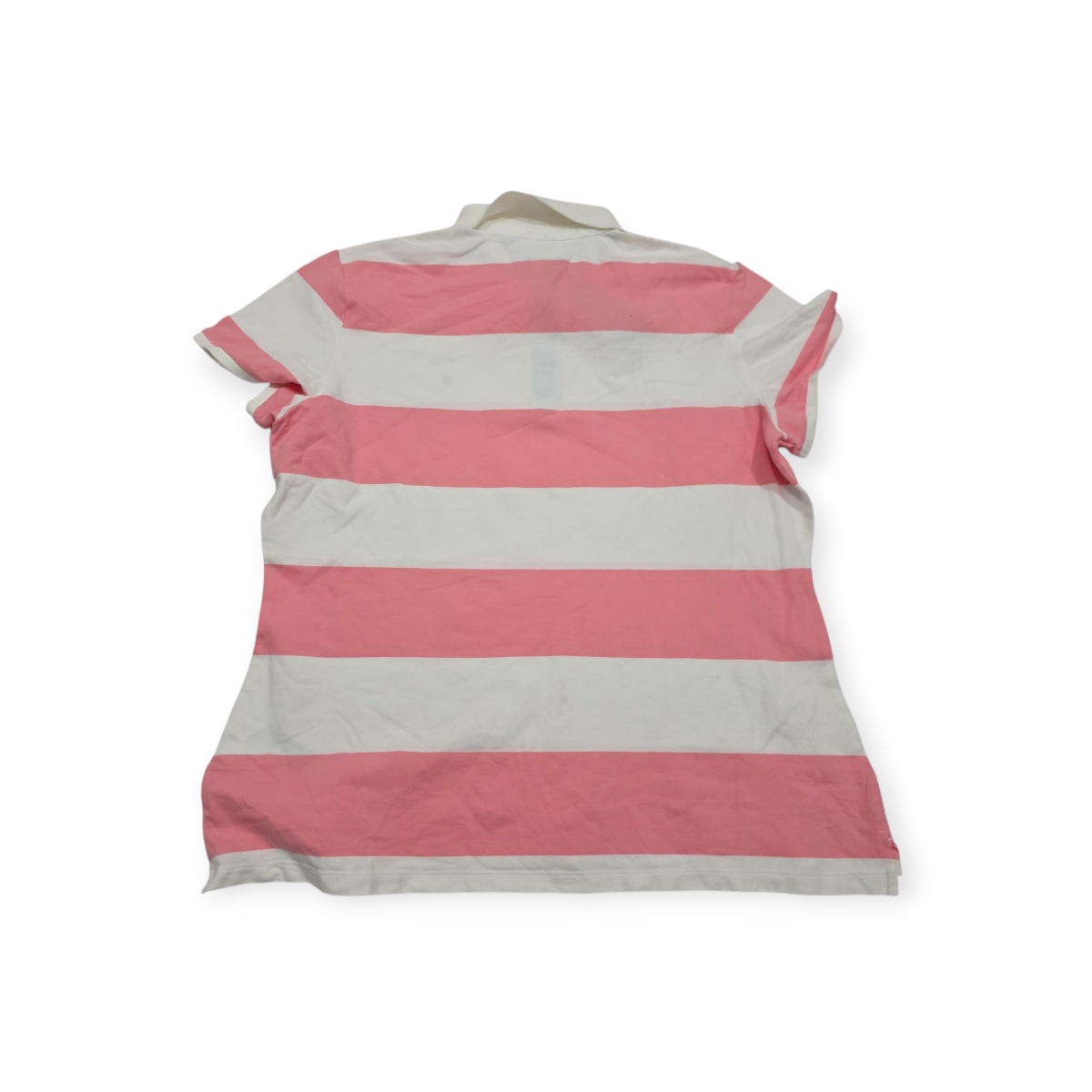 Playera Polo Tommy Hilfiger Xxl Rosa Con Blanco Manga Corta