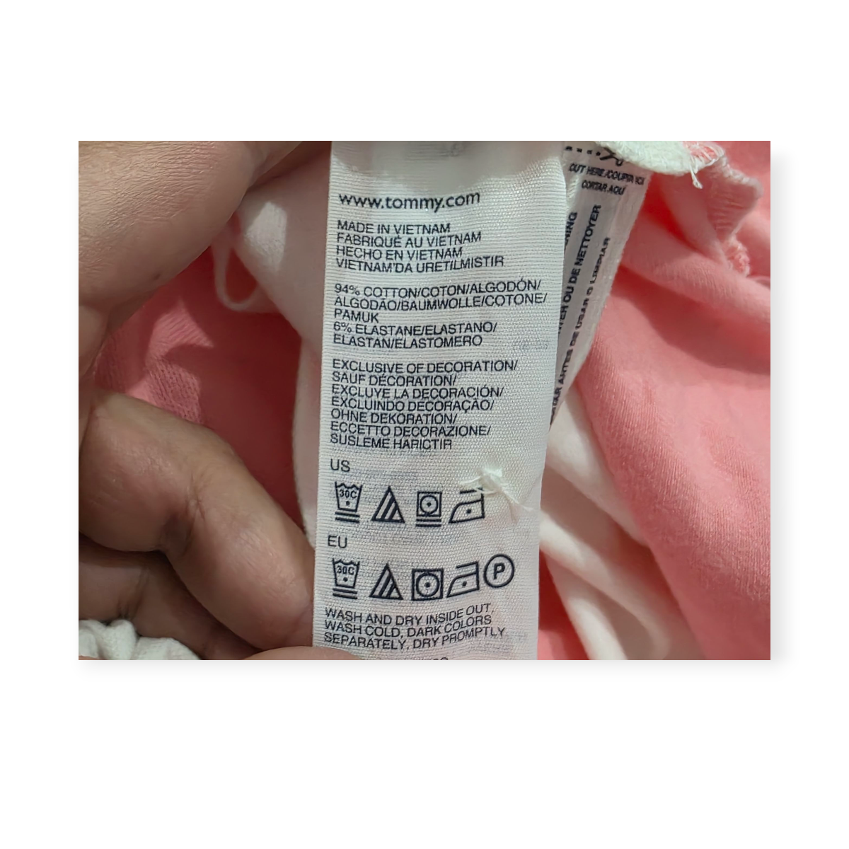 Playera Polo Tommy Hilfiger Xxl Rosa Con Blanco Manga Corta