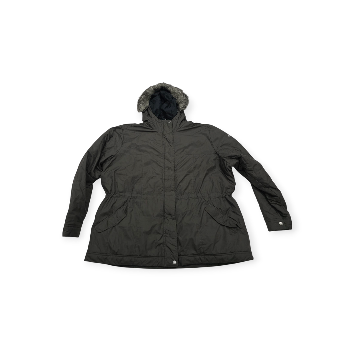 Chamarra Columbia Forro Térmico Gorro Desmontable 2x Cafe