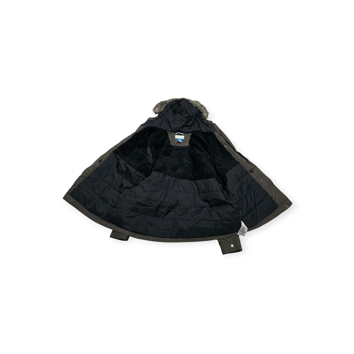 Chamarra Columbia Forro Térmico Gorro Desmontable 2x Cafe