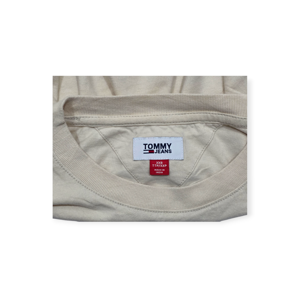 Playera Corta Tommy Hilfiger Extra Extra Chica Color Crema