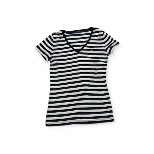 Playera Tommy Hilfiger Xchico Xs Rayada Manga Corta