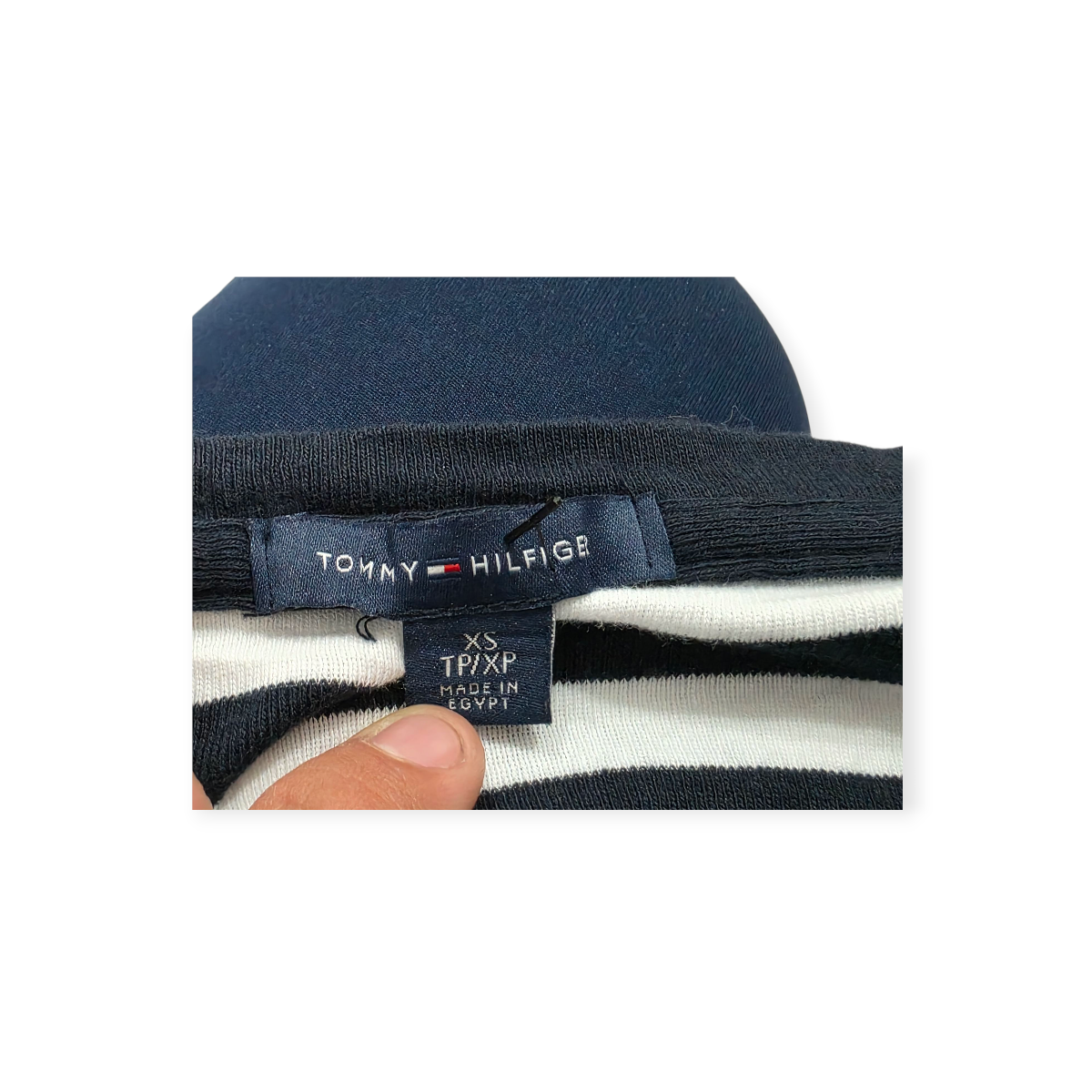 Playera Tommy Hilfiger Xchico Xs Rayada Manga Corta