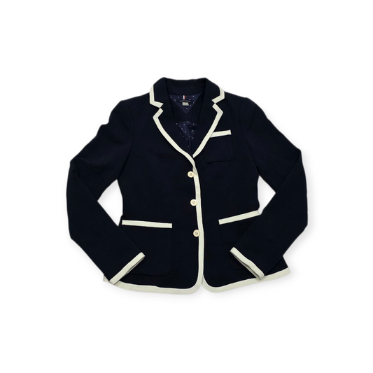 Blazer Tommy Hilfiger D Mujer Talla 2 Azul Marino Con Blanco 2 Azul