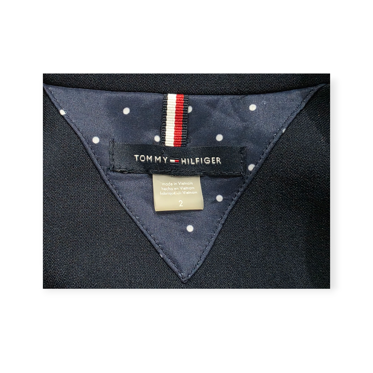 Blazer Tommy Hilfiger D Mujer Talla 2 Azul Marino Con Blanco 2 Azul