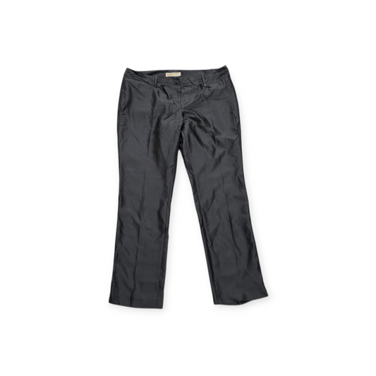 Pantalon De Vestir Michael Kors Talla 10 Gris Brillante