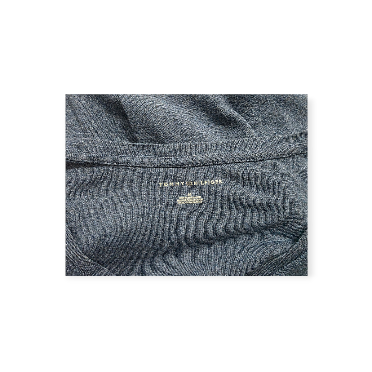 Playera Tommy Hilfiger Azul Acero Mediana Manga Corta Mujer