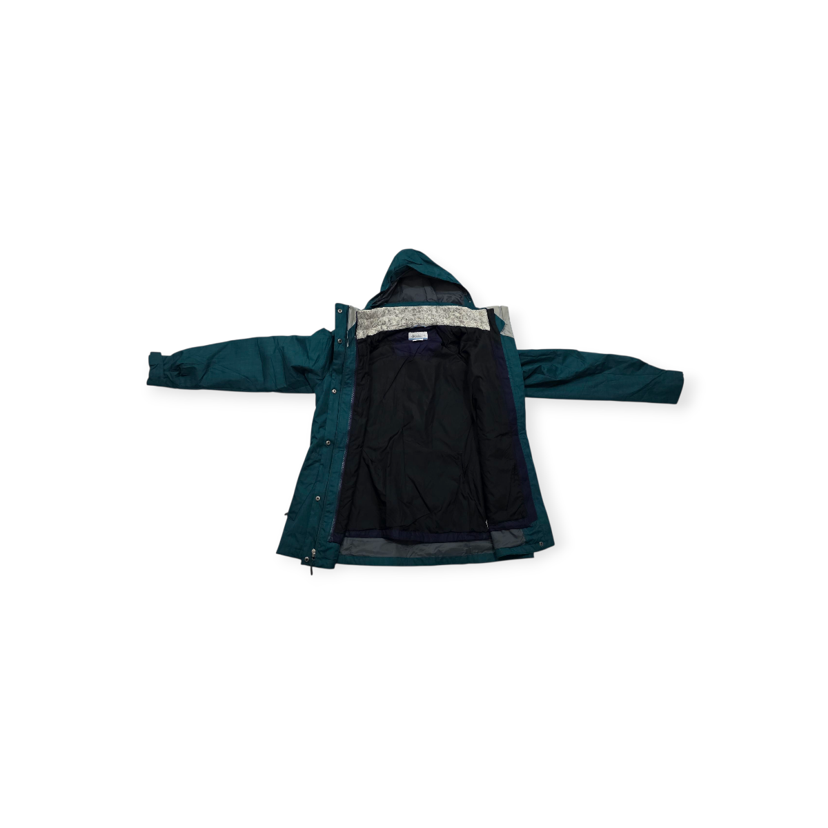 Chamarra Impermeable Columbia Mujer Capucha Verde Esmeralda