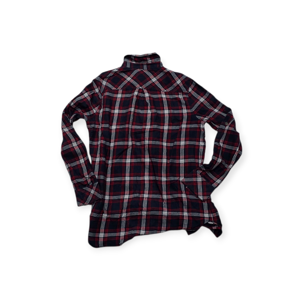 Camisa True Religion De Mujer Grande Roja Con Azul A Cuadros