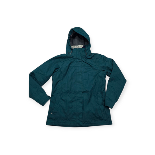 Chamarra Impermeable Columbia Mujer Capucha Verde Esmeralda