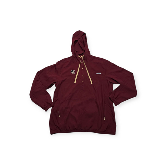 Sudadera Columbia Pfg Tamiami Hoodie Mujer Vino Upf 40