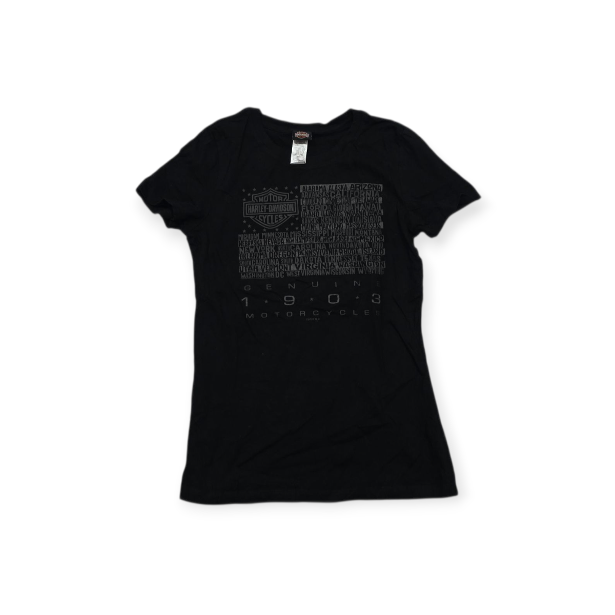 Playera Harley Davidson Chico S Negra De Mujer Yellowstone