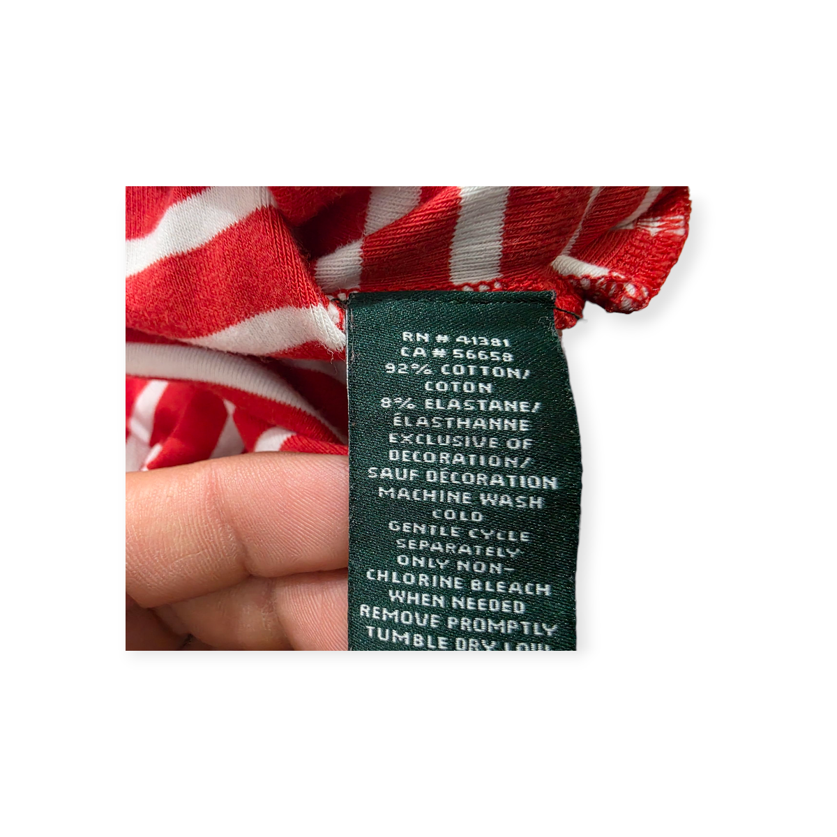 Playera Ralph Lauren Rayada Coral Con Blanco Manga Corta