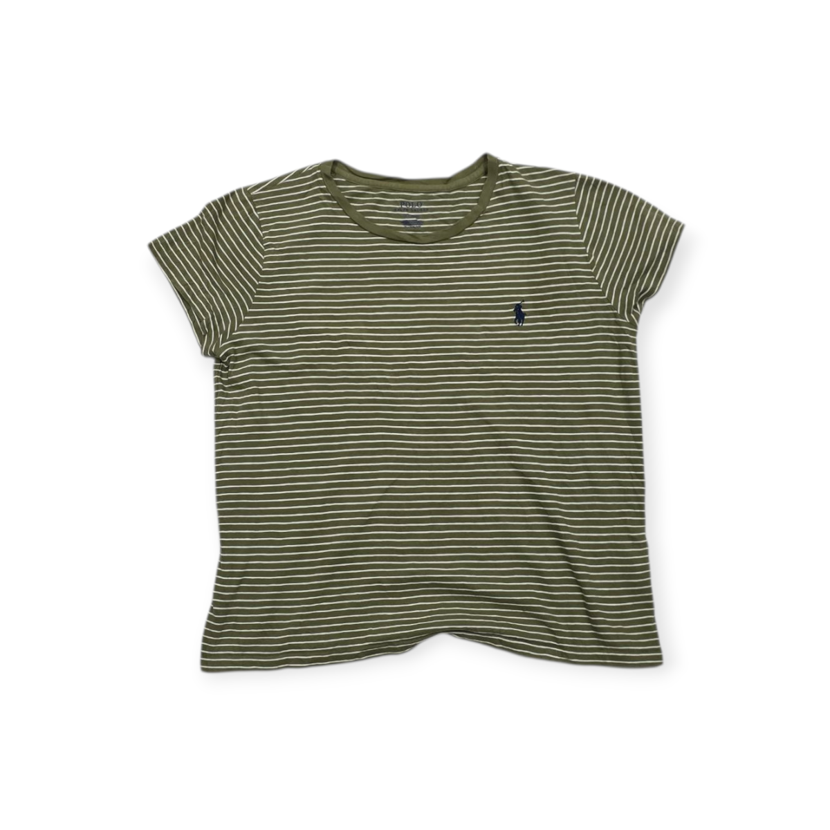 Playera Polo Ralph Lauren Mediana M Manga Corta Verde Rayada