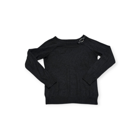 Sueter Ralph Lauren Gris Oscuro Con Cuello Amplio De Mujer